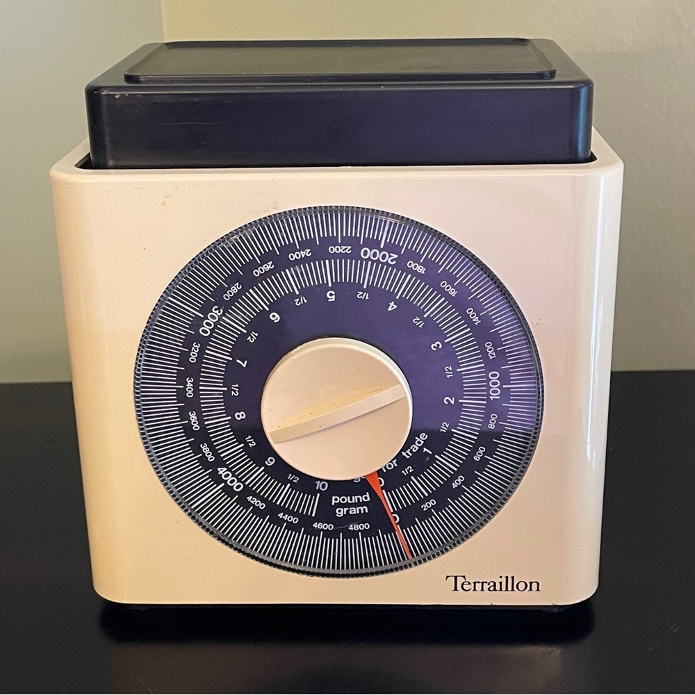 Vintage Terraillon Kitchen Scale Up to 10 Lbs 4800 Grams MADE IN FRANCE